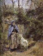 Camille Pissarro Woman sheep oil painting artist